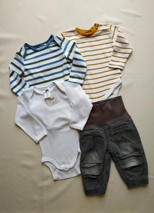 Комплект боді та джинси на котоновій підкладці