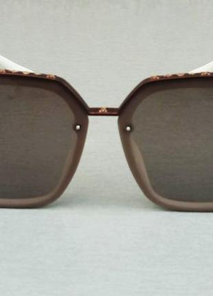 Louis vuitton очки женские солнцезащитные модные большие бежевый градиент в молочной оправе2 фото