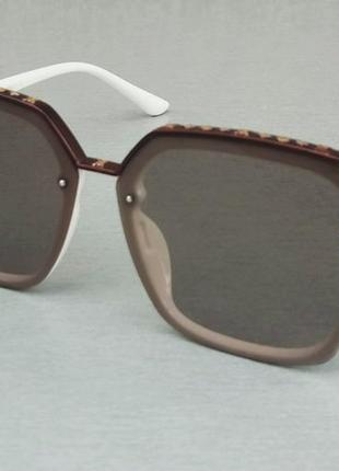 Louis vuitton жіночі сонцезахисні окуляри модні великі бежевий градієнт в молочній оправі1 фото