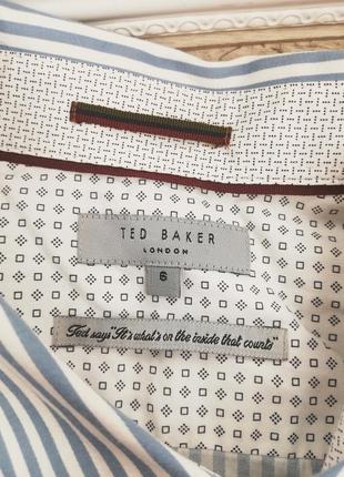 Фирменная стильная натуральная рубашка в полоску ted baker7 фото