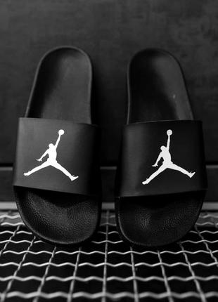 Шлепанцы мужские jordan black снижка / тапки мужские черные скидки sale2 фото