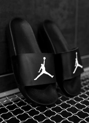 Шльопанці чоловічі jordan black знижка / тапки чоловічі чорні знижка sale6 фото