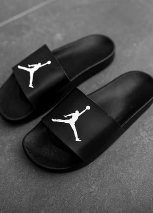 Шлепанцы мужские jordan black снижка / тапки мужские черные скидки sale3 фото