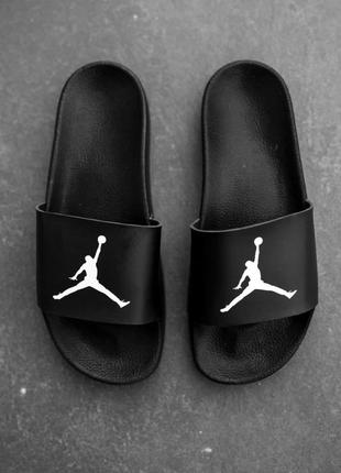 Шлепанцы мужские jordan black снижка / тапки мужские черные скидки sale4 фото