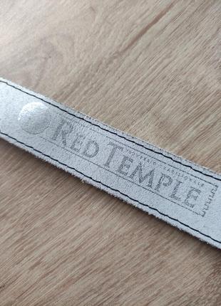 Італійський жіночий шкіряний ремінь з натуральним хутром red temple, р. 9510 фото