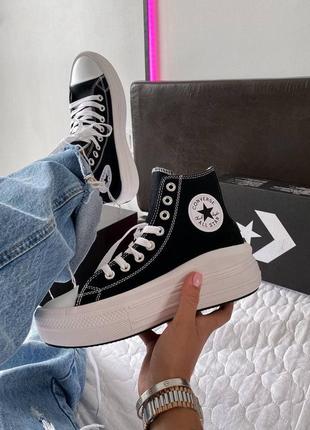 Жіночі кеди converse chuk taylor all star move high top / smb8 фото