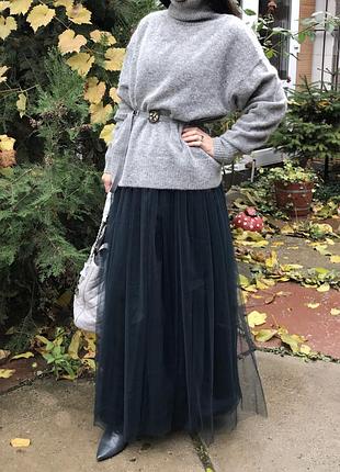 Вечерняя юбка макси длинная пачка фатин