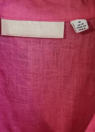 Шикарная льняная дизайнерская блуза ronit zilkha 100% лен3 фото