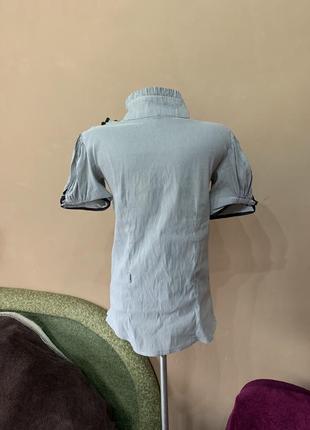 Блуза в полоску с рюшками2 фото