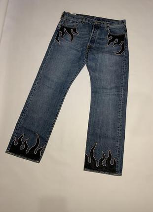 Чоловічі дуже красиві оригінальні джинси levi's 501 34 30 m l custom