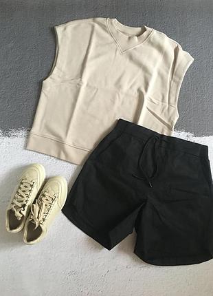 Хлопковая толстовка massimo dutti с короткими рукавами размер m/l (6895946706)