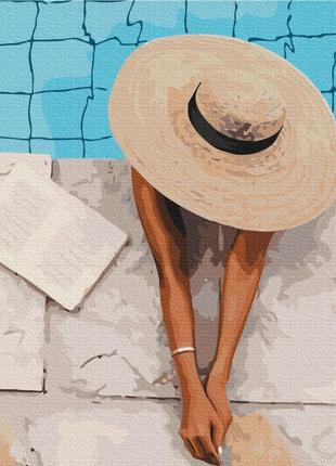 Картина по номерам лето в шляпке bs51750