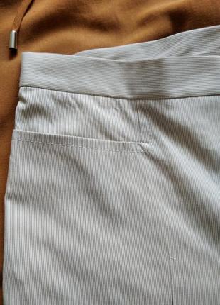 Літні брюки в смужку, з натуральної тканини3 фото