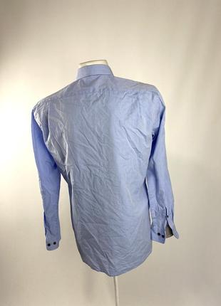 Рубашка классическая olimp luxor, голубая7 фото
