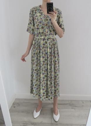 Платье миди в цветочный принт1 фото