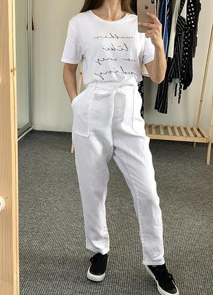 Белые брюки лен mark&spenser 40‼️роспродажа‼️