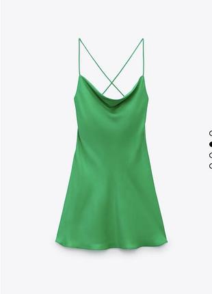 Мини платье zara зеленое