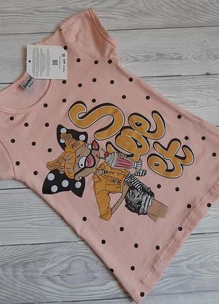 Новая летняя футболка для девочки с принтом