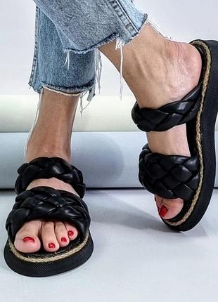 Жіночі шкіряні шльопанці, різні кольори