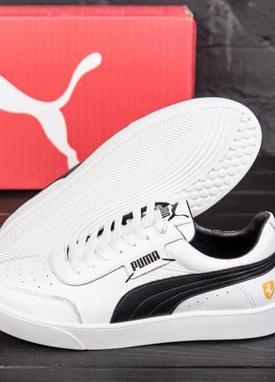 Мужские кроссовки из натуральной кожи puma ferrari1 фото