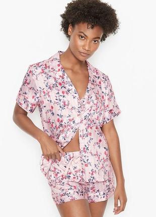 Сатинова піжама victoria’s secret квіткова смужка