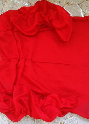 Блуза женская красная  пышная h&m3 фото