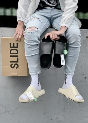 Тапки мужские adidas yeezy slide black3 фото