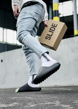 Тапки мужские adidas yeezy slide black6 фото