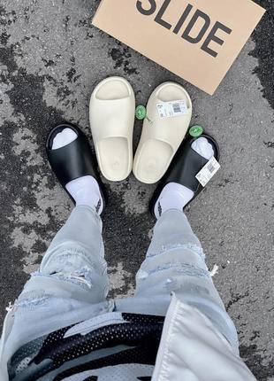 Тапки мужские adidas yeezy slide black7 фото