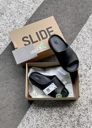 Тапки мужские adidas yeezy slide black2 фото