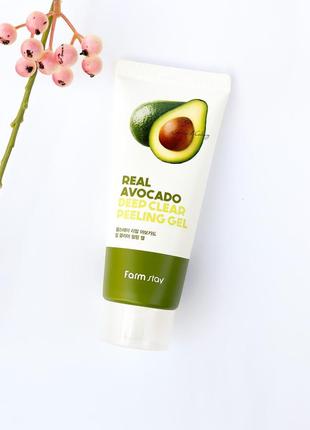 Пилинг-гель с экстрактом авокадо farmstay real avocado deep clear peeling gel