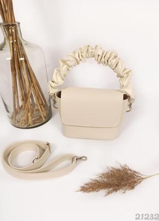 Кремова сумочка клатч, жіноча сумка клатч крем
