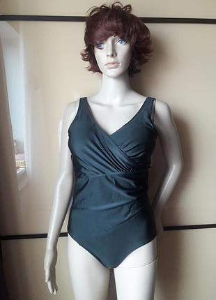 Цельный сдельный моделирующий черный купальник 👙 ❤