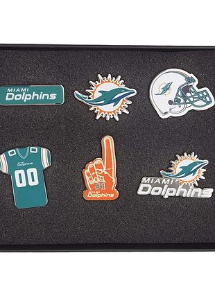 Miami dolphins nfl metall pin set майми дельфин нфл