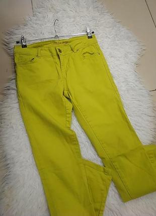 Желто- лимонные джинсы skinny