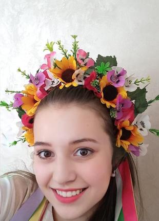 Віночок до вишиванки з стрічками