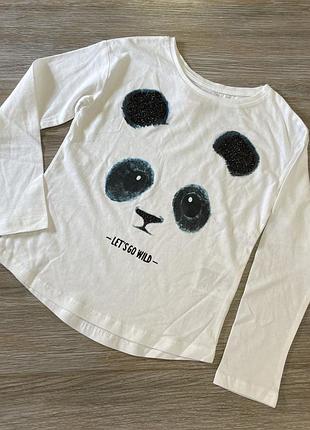 Лонгслив с принтом панда