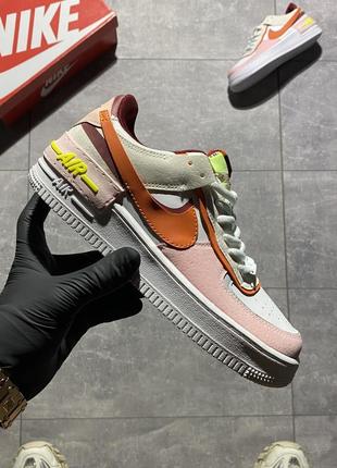 Кросівки nike air force 1 shadow white pink.