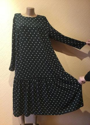 Стильне шифонова сукня в горошок від asos.