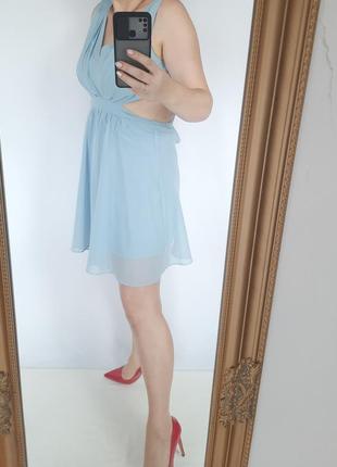 Ніжне голубе святкове плаття7 фото