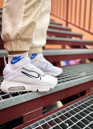 Мужские кроссовки nike air max 2090 white, кроссовки найк аир макс 2090 белые шнуровка