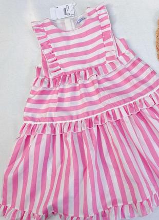 Платье сарафан mayoral в розовую полоску на 128, 152 см4 фото