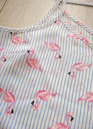 Лёгкая блуза топ фламинго3 фото