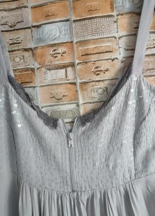 Блуза туніка на бретелях з паєтками5 фото