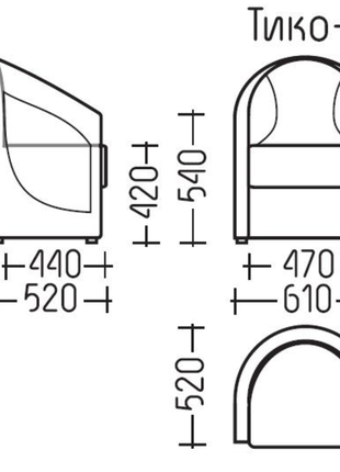 Кожаное коричневое кресло бренда d'linestyle/тико-16 фото