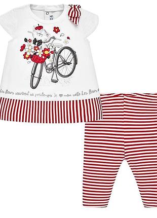 Комплект: футболка і штани mayoral для дівчаток на 80, 86, 92 см