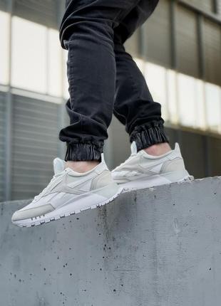 Кроссовки мужские reebok leather legacy white/biege9 фото