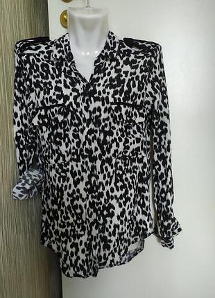 Сорочка чорно біла ,zara ,xs
