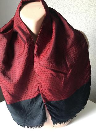 130*27 вінтажний чоловічий шарф шовк/вовна