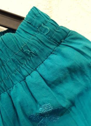 Шикарная миди юбка с кружевом, хлопок, италия, l-ка, 487 фото